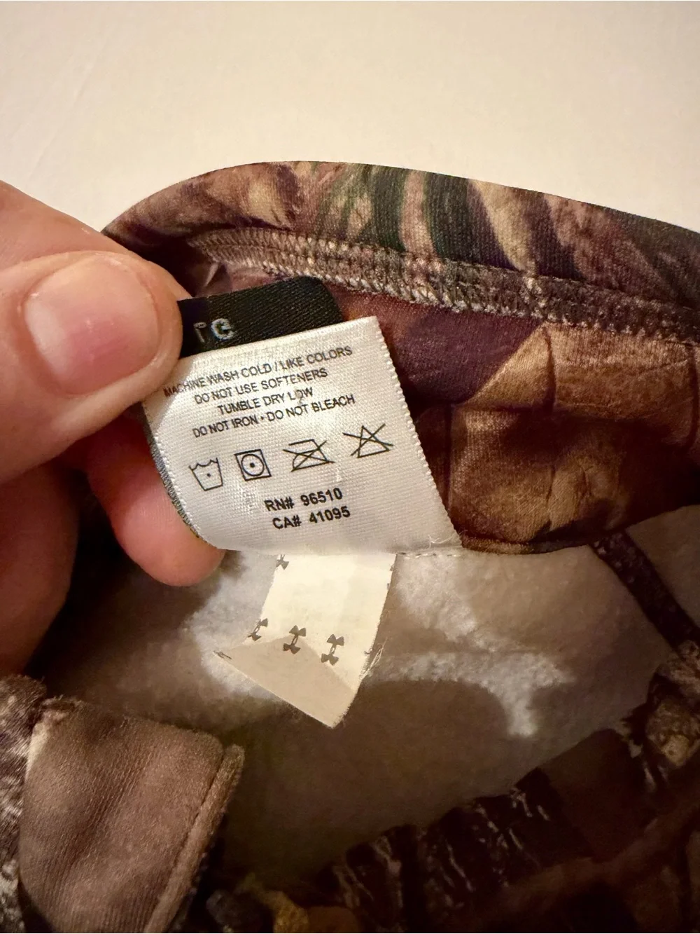 Under Armour Vest Mens L Brown Camo ColdGear Fleece Lined Realtree Hunting